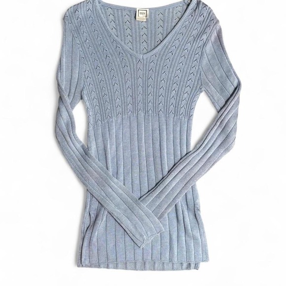 American Vintage Sweaters - Vintage blue long sleeve sweater with ribbed detailing